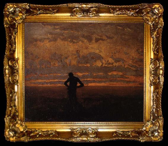 framed  Thomas Eakins Landscape, ta009-2